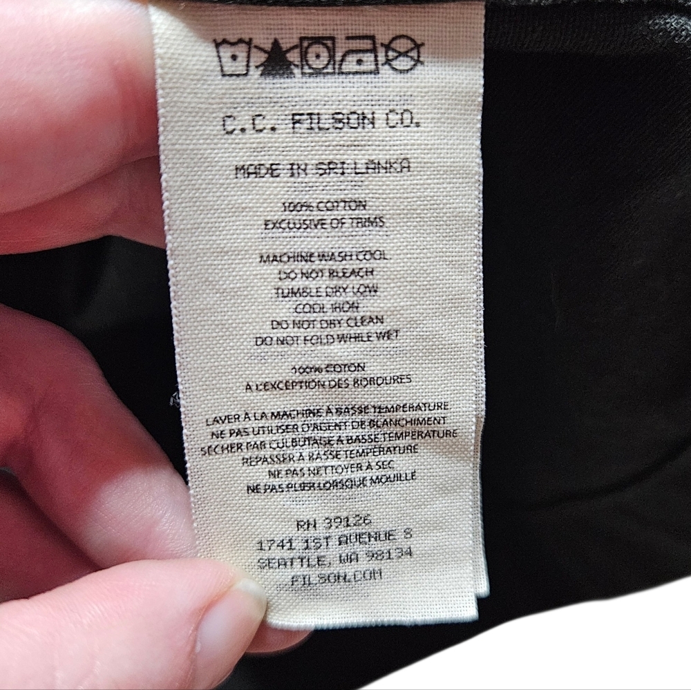 Filson | Tin Cloth Cruiser Jacket | Raven Black | Mens | XL - Picture 14 of 16